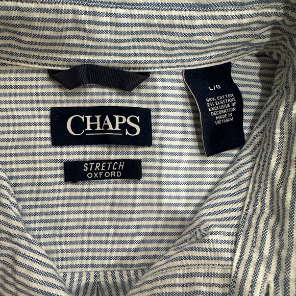 NWOT Chaps Stretch Oxford Button-Down Shirt - Large - Picture 1 of 4